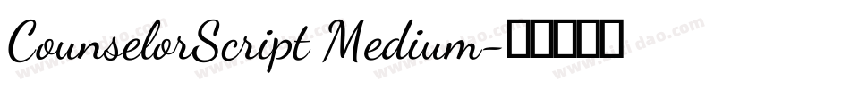 CounselorScript Medium字体转换